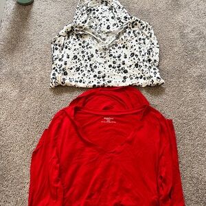 Lot of 2 Size medium Motherhood Maternity Long Sleeve Shirts
